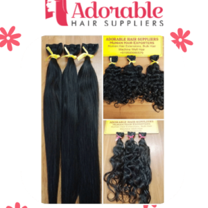 3 BUNDLE DEAL WITH CLOSURE VIRGIN WAVY HUMAN HAIR BUNDLES WITH CLOSURE