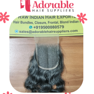 Grey Natural Hair Closure 5x5