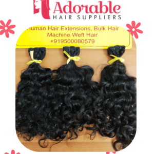 WHOLESALE PRICE _ NATURAL CURLY _ DEEP WAVY - RAW HAIR BUNDLES(100 gram - 3.5